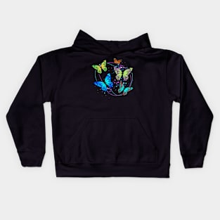 butterfly colorful Kids Hoodie